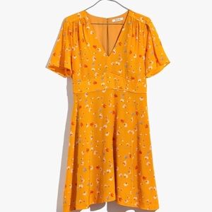 madewell Silk Belladonna Dress in Painted sz 0